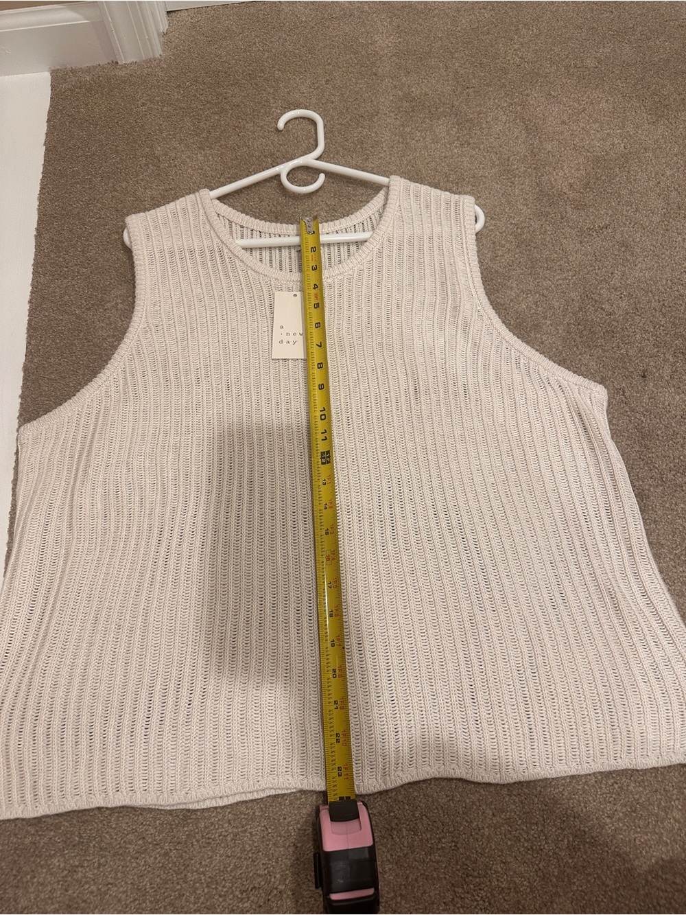 a new day Cream Ribbed Sleeveless Knit Tank - Picture 5 of 5